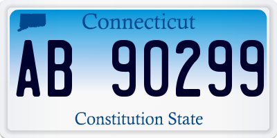 CT license plate AB90299