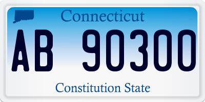 CT license plate AB90300