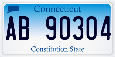 CT license plate AB90304