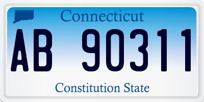 CT license plate AB90311