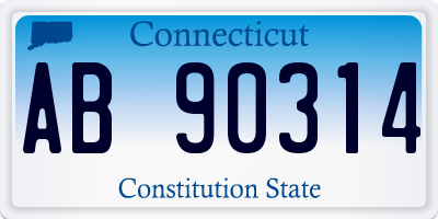 CT license plate AB90314