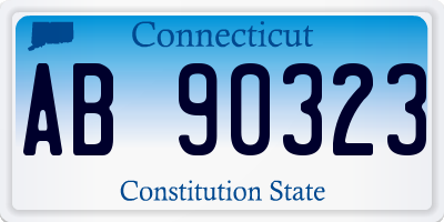 CT license plate AB90323