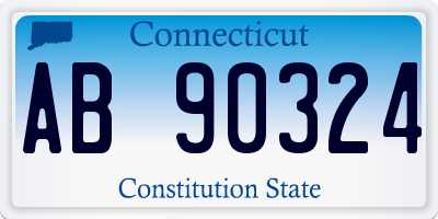 CT license plate AB90324