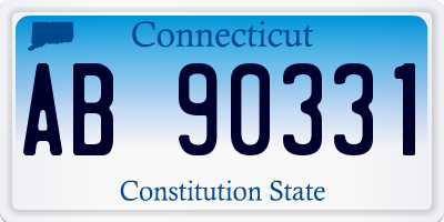 CT license plate AB90331