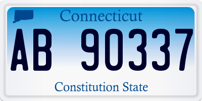 CT license plate AB90337