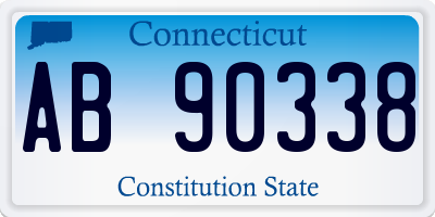 CT license plate AB90338