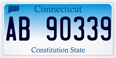 CT license plate AB90339