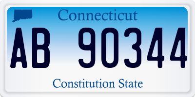 CT license plate AB90344