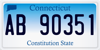 CT license plate AB90351