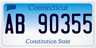 CT license plate AB90355