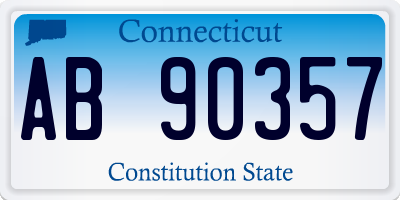 CT license plate AB90357