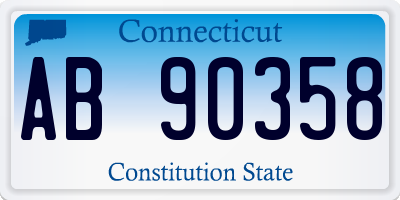 CT license plate AB90358