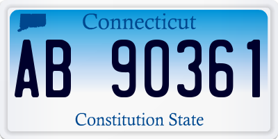 CT license plate AB90361