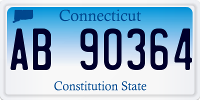 CT license plate AB90364