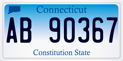 CT license plate AB90367