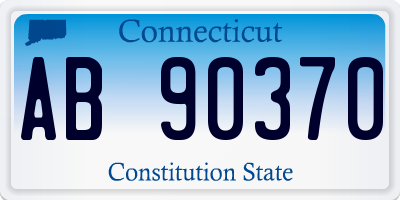 CT license plate AB90370