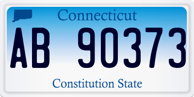 CT license plate AB90373