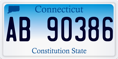 CT license plate AB90386