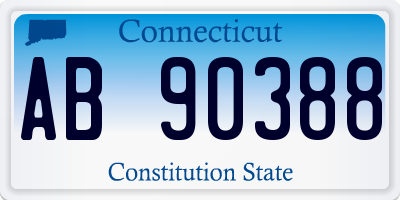 CT license plate AB90388