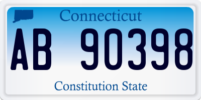 CT license plate AB90398