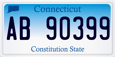 CT license plate AB90399