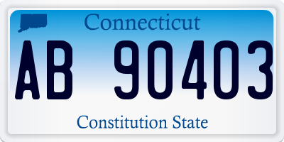 CT license plate AB90403