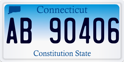 CT license plate AB90406