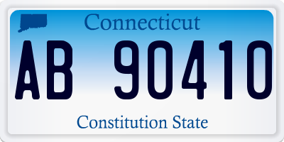 CT license plate AB90410