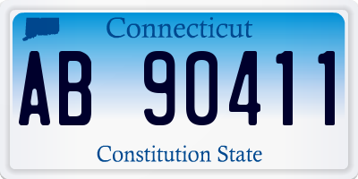 CT license plate AB90411