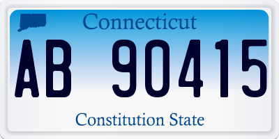 CT license plate AB90415