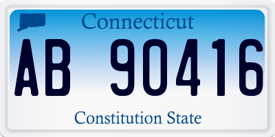 CT license plate AB90416