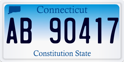 CT license plate AB90417