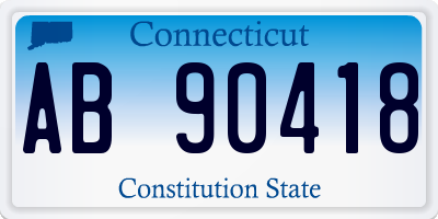 CT license plate AB90418