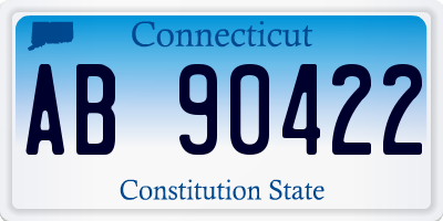 CT license plate AB90422