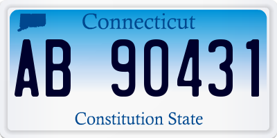 CT license plate AB90431