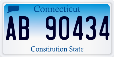 CT license plate AB90434