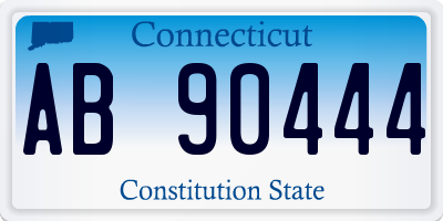 CT license plate AB90444