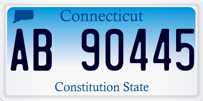 CT license plate AB90445