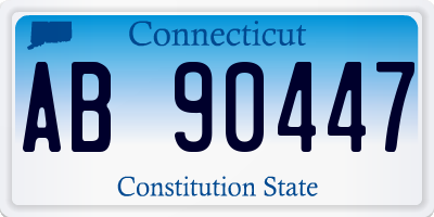 CT license plate AB90447