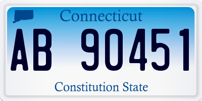 CT license plate AB90451