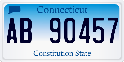 CT license plate AB90457