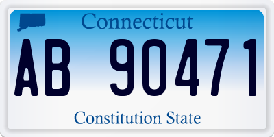 CT license plate AB90471