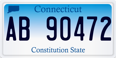 CT license plate AB90472