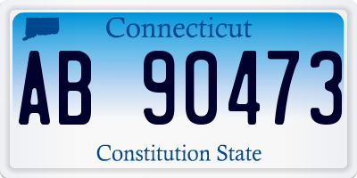 CT license plate AB90473