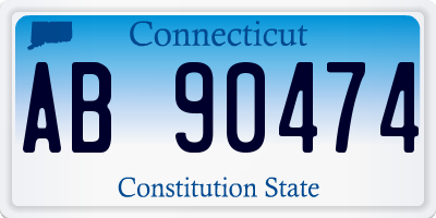 CT license plate AB90474