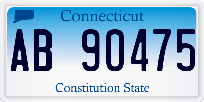 CT license plate AB90475