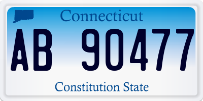 CT license plate AB90477