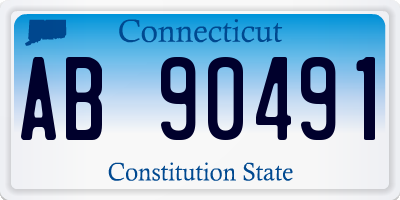 CT license plate AB90491