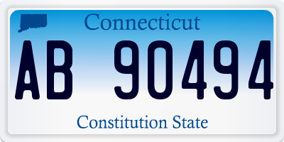 CT license plate AB90494