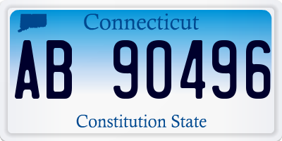 CT license plate AB90496